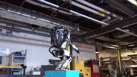 Boston Dynamics robot doing a backflip